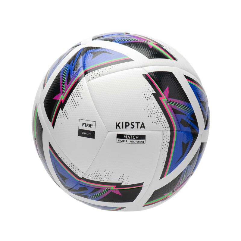 Pallone calcio ibrido MATCH BALL HYBRIDE 2 FIFA QUALITY taglia 5 bianco