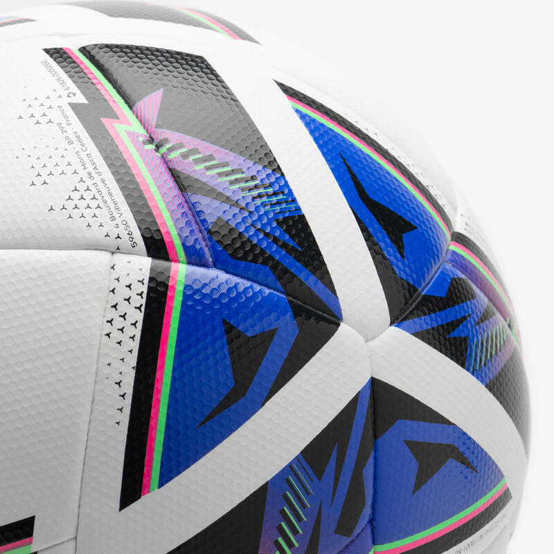 Pallone calcio ibrido MATCH BALL HYBRIDE 2 FIFA QUALITY taglia 5 bianco