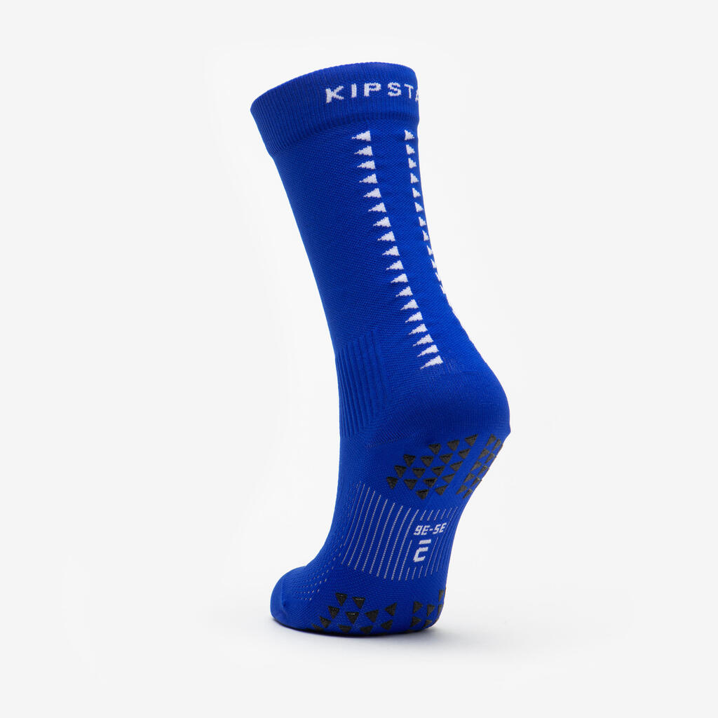 Mid-Rise Grip Football Socks Viralto MiD II - Blue