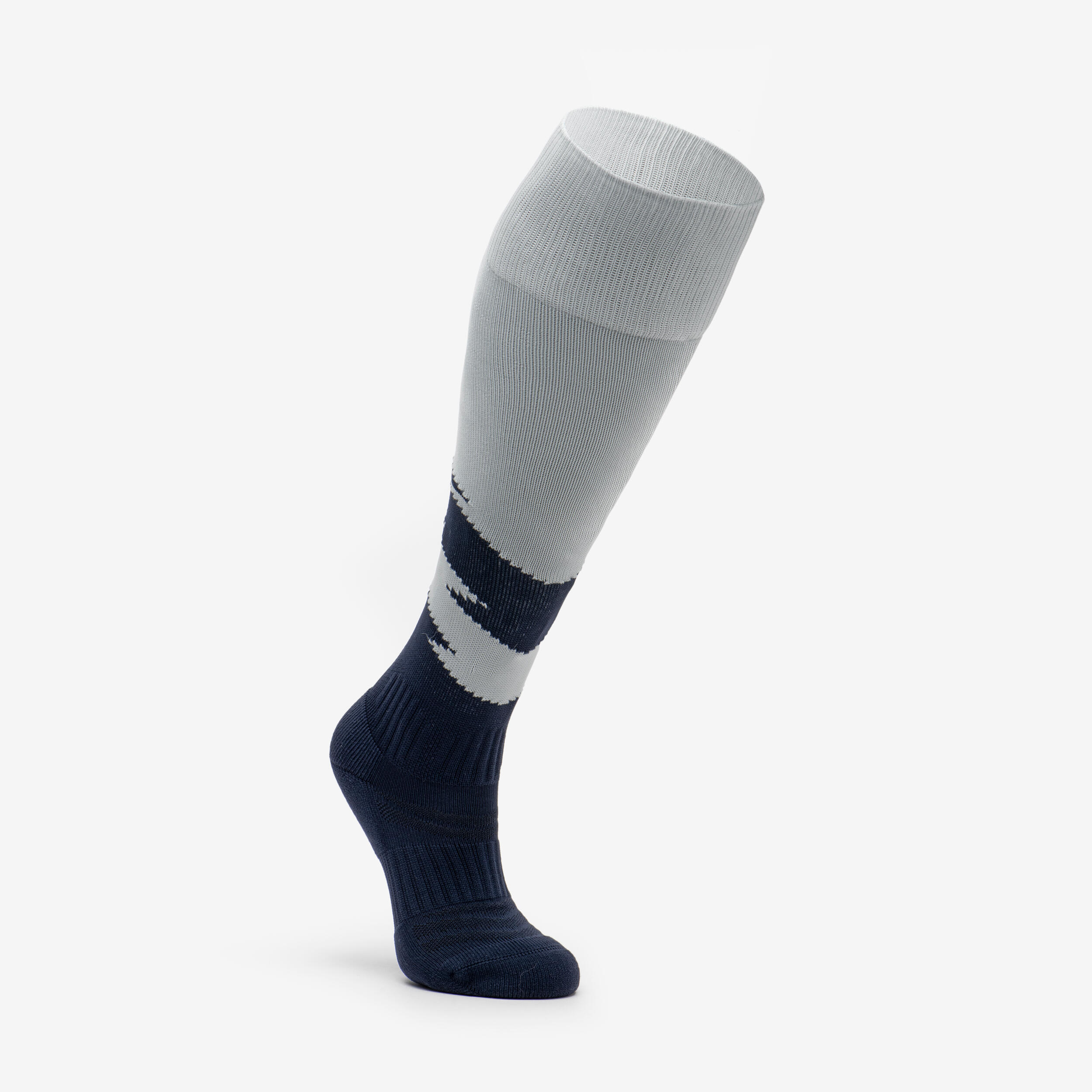 Kids' Football Socks - Grey/Navy 1/4