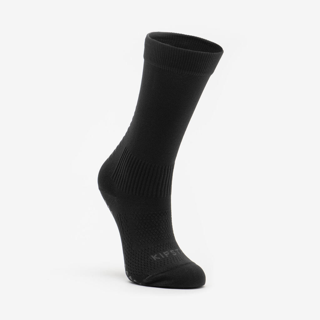 CHAUSSETTES DE FOOTBALL COURTES ADHERENTES VIRALTO II MiD NOIR