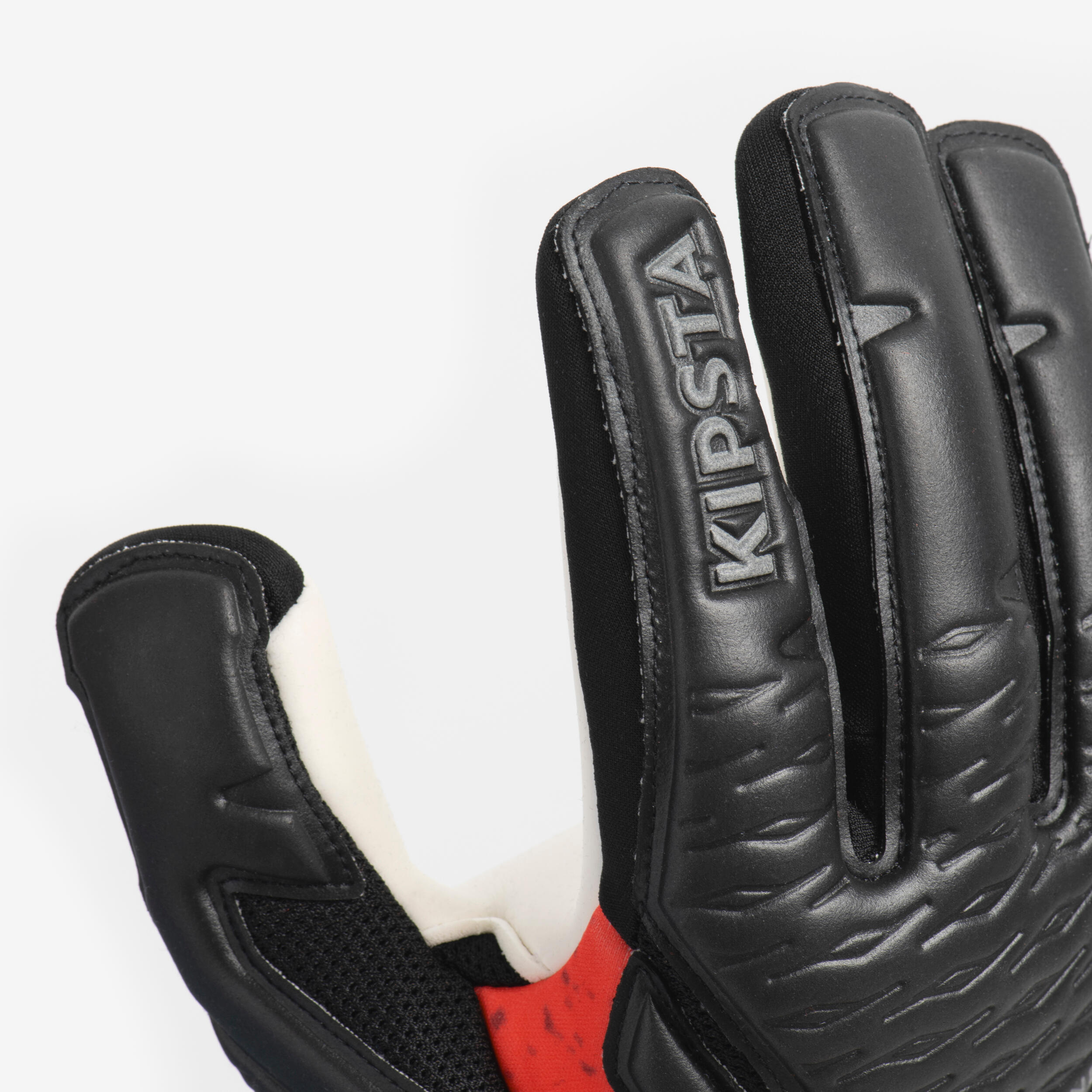 Adult Football Goalkeeper Gloves F900 Viralto - Black/Red 2/7