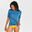 Uv-werend zwemshirt met korte mouwen dames Malou blauw