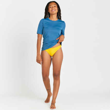 Moteriški nuo UV spinduliuotės saugantys marškinėliai, mėlyni