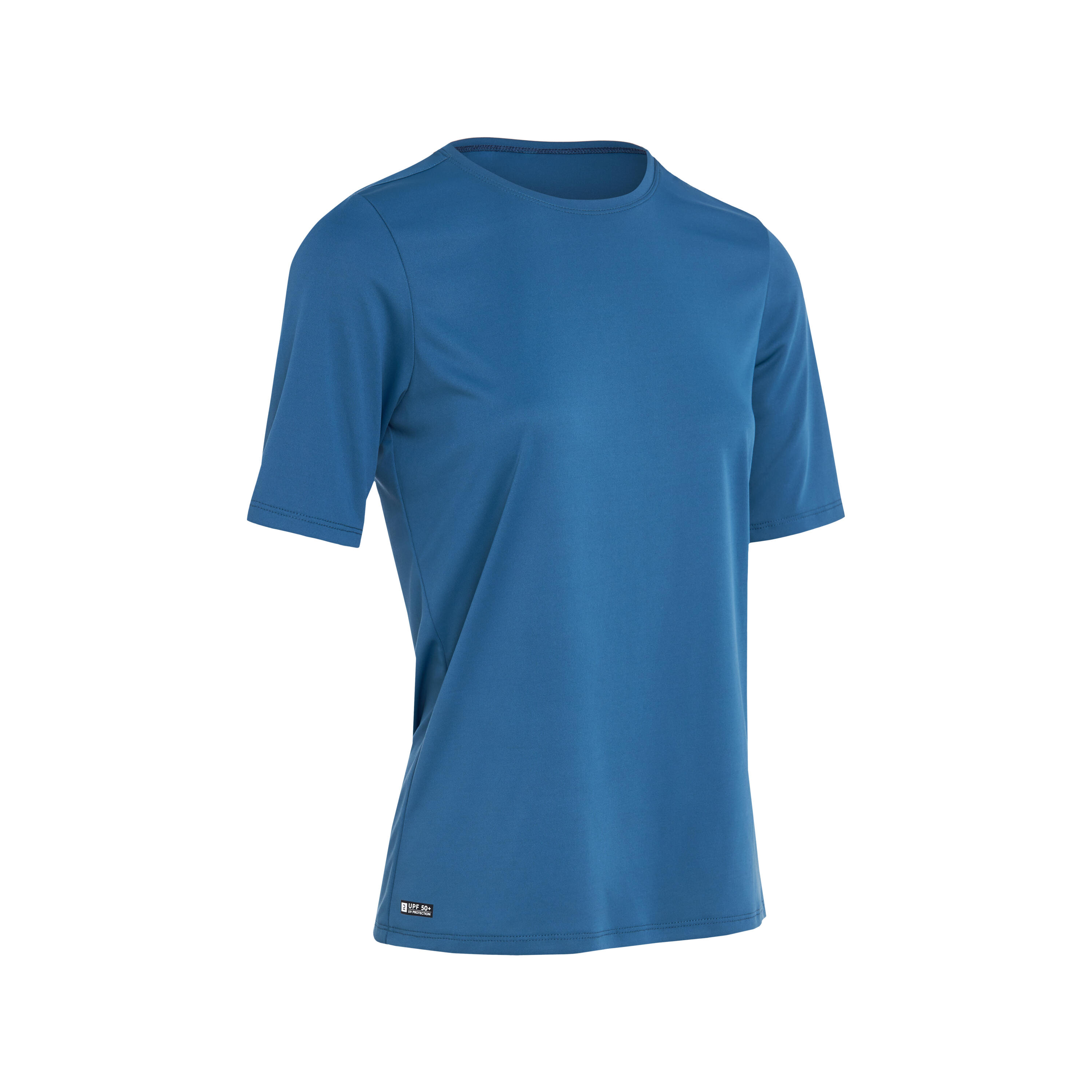 Polera UV mujer manga corta surf azul claro 9/13