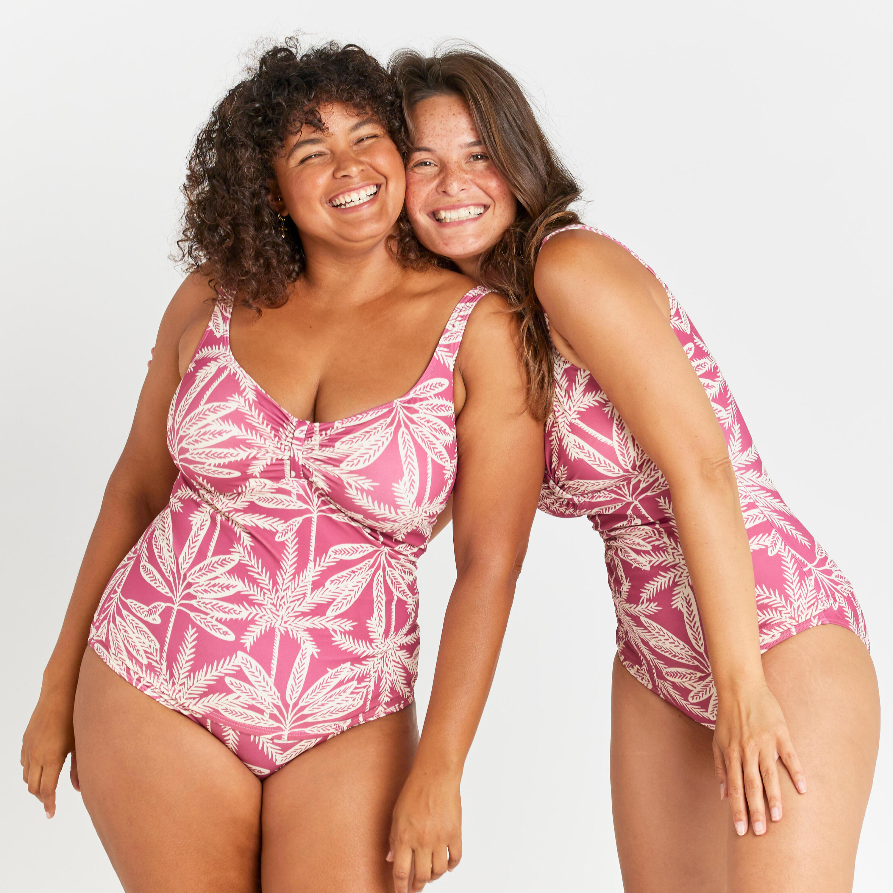 Women's 1-piece swimsuit - Doli palmer pink 2/8