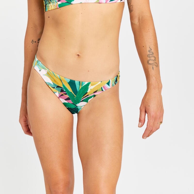 Bas de maillot de bain culotte Femme - Aly tropical vert