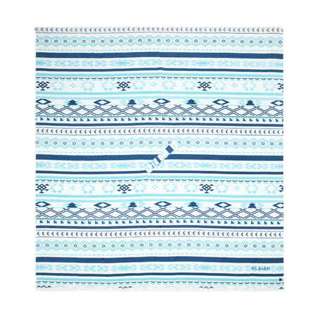 Paplūdimio rankšluostis - pončas, 190 x 190 cm, mėlynas, vienspalvis