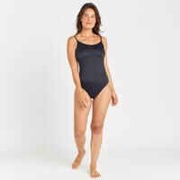 1-piece women's swimsuit CLOE BLACK adjustable X or U shaped back