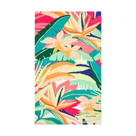 145 x 85 cm dydžio paplūdimio rankšluostis „Tropic“, 145 x 85 cm dydžio, rožinis