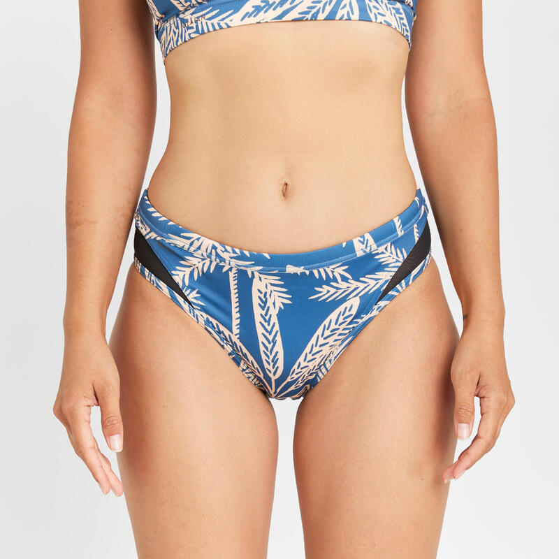 Bikinibroekje voor dames surfen Savana palmer blauw