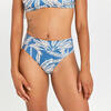 Bikinibroekje voor dames surfen Savana palmer hoge taille blauw