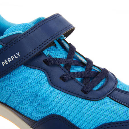 JUNIOR BADMINTON SHOES  BS SENSATION 190 NAVY AQUA