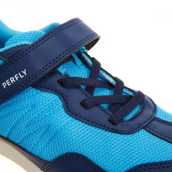 JUNIOR BADMINTON SHOES  BS SENSATION 190 NAVY AQUA