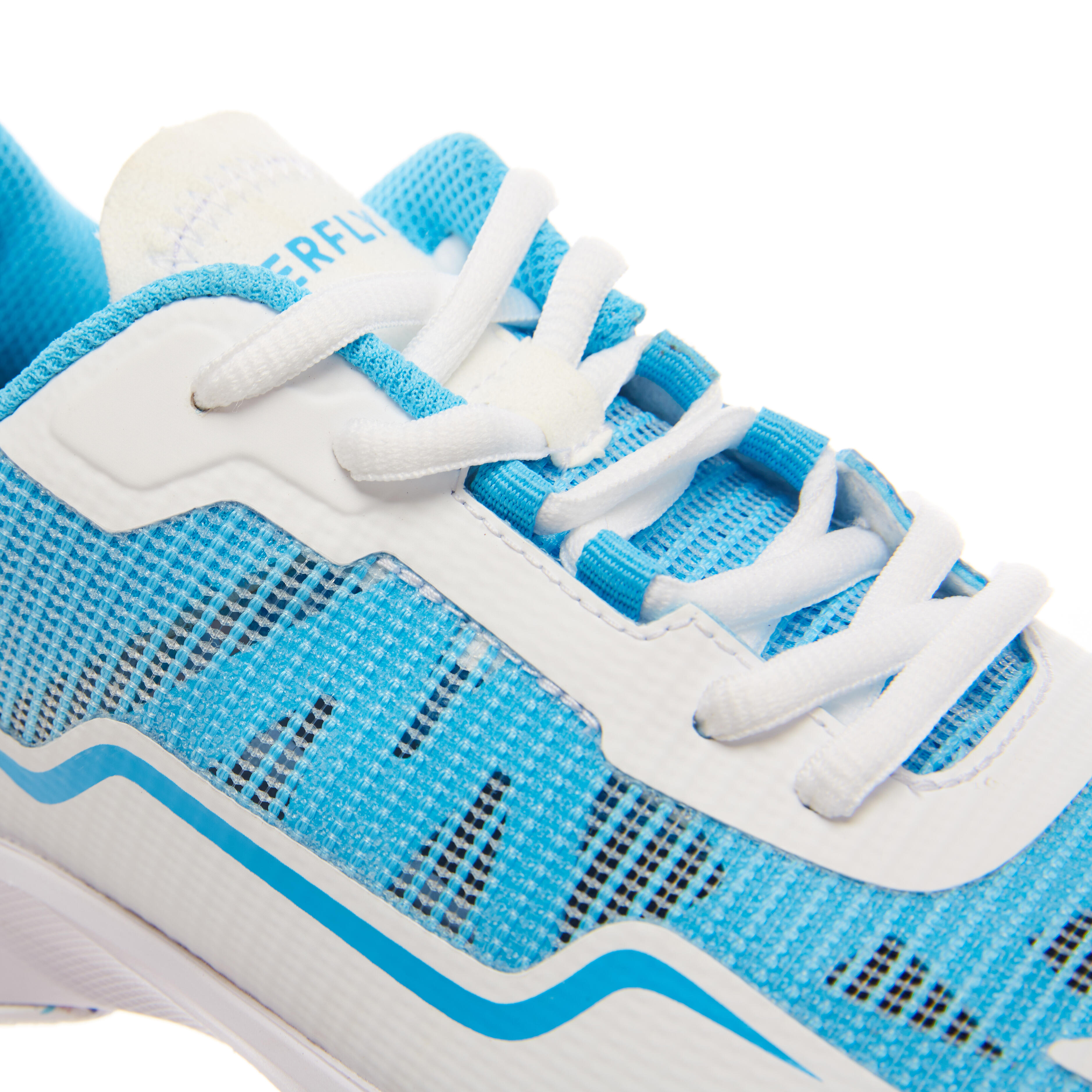 BS Lite 560 Children's Badminton Shoes - White/Aqua