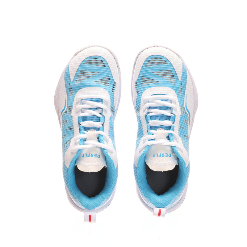 JUNIOR BADMINTON SHOES BS LITE 560 JR WHITE AQUA