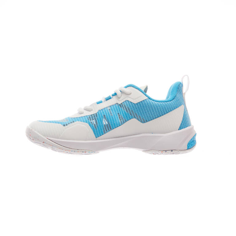 JUNIOR BADMINTON SHOES  BS LITE 560 JR WHITE AQUA