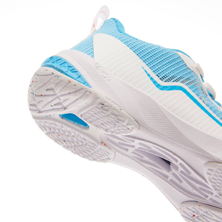 JUNIOR BADMINTON SHOES BS LITE 560 JR WHITE AQUA Decathlon