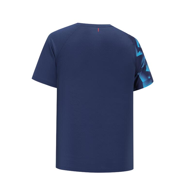 Badmintonshirt voor heren LITE 560 marineblauw aqua