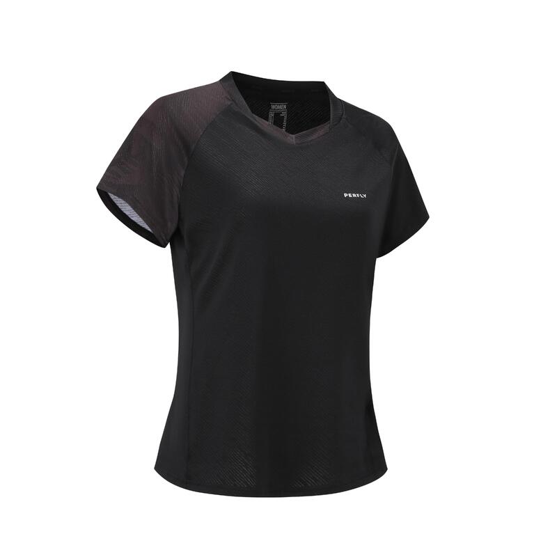 Women's Loose-Fit Fitness T-Shirt - FTS 500 Black - Black - Domyos