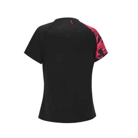 LITE Badminton T-shirt 560 Women Black Fluo