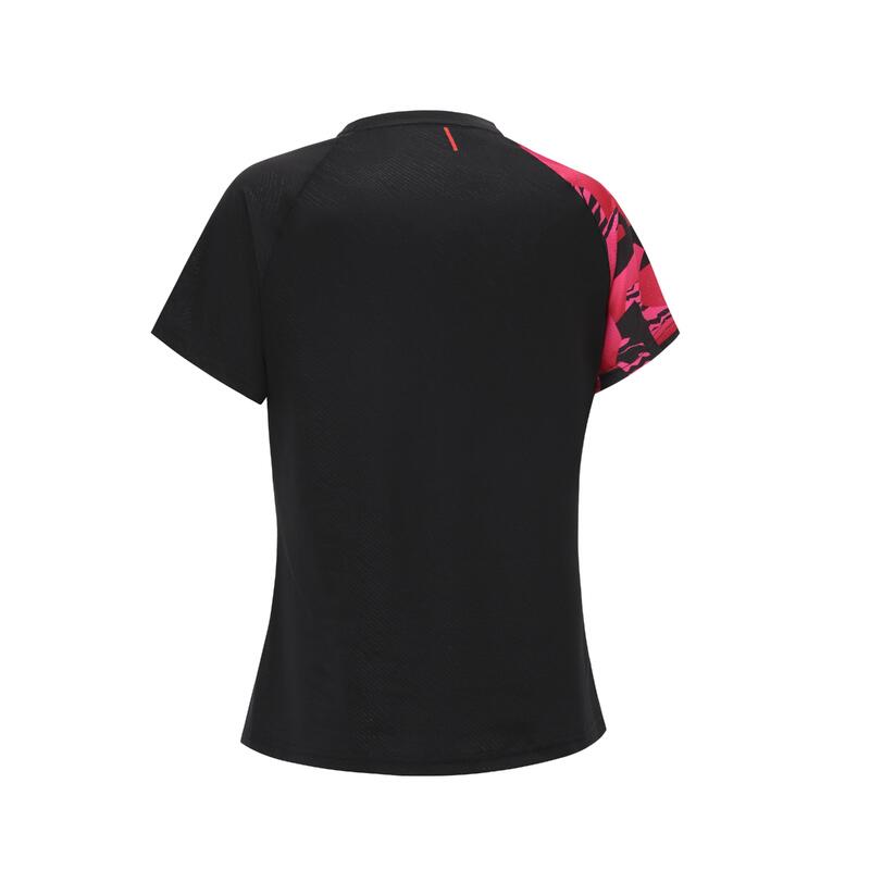 T-Shirt de Badminton Femme Lite 560 - Noir/Fluo