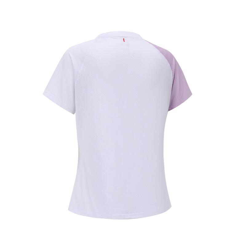 女款羽球T恤LITE 560淡紫色
