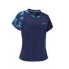T-Shirt de Badminton Femme Lite 560 - Bleu Marine/Aqua