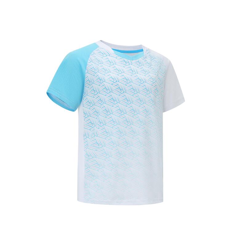 LITE Badminton T-shirt 560 Junior Aqua White