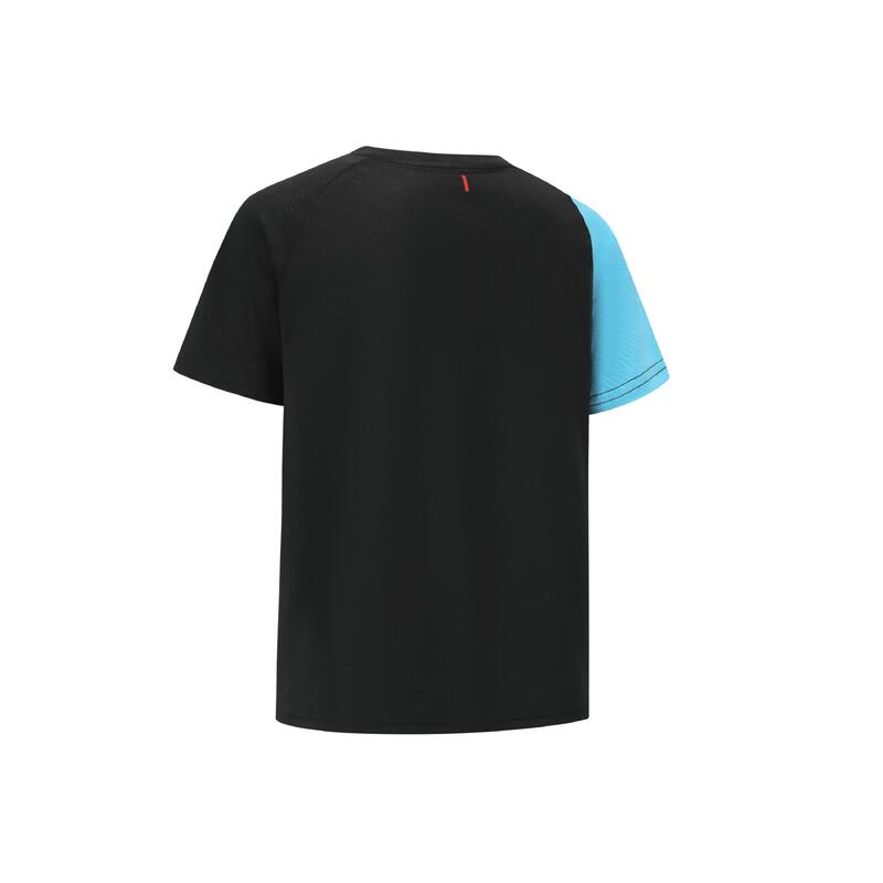 LITE Badminton T-shirt 560 Junior Black Aqua