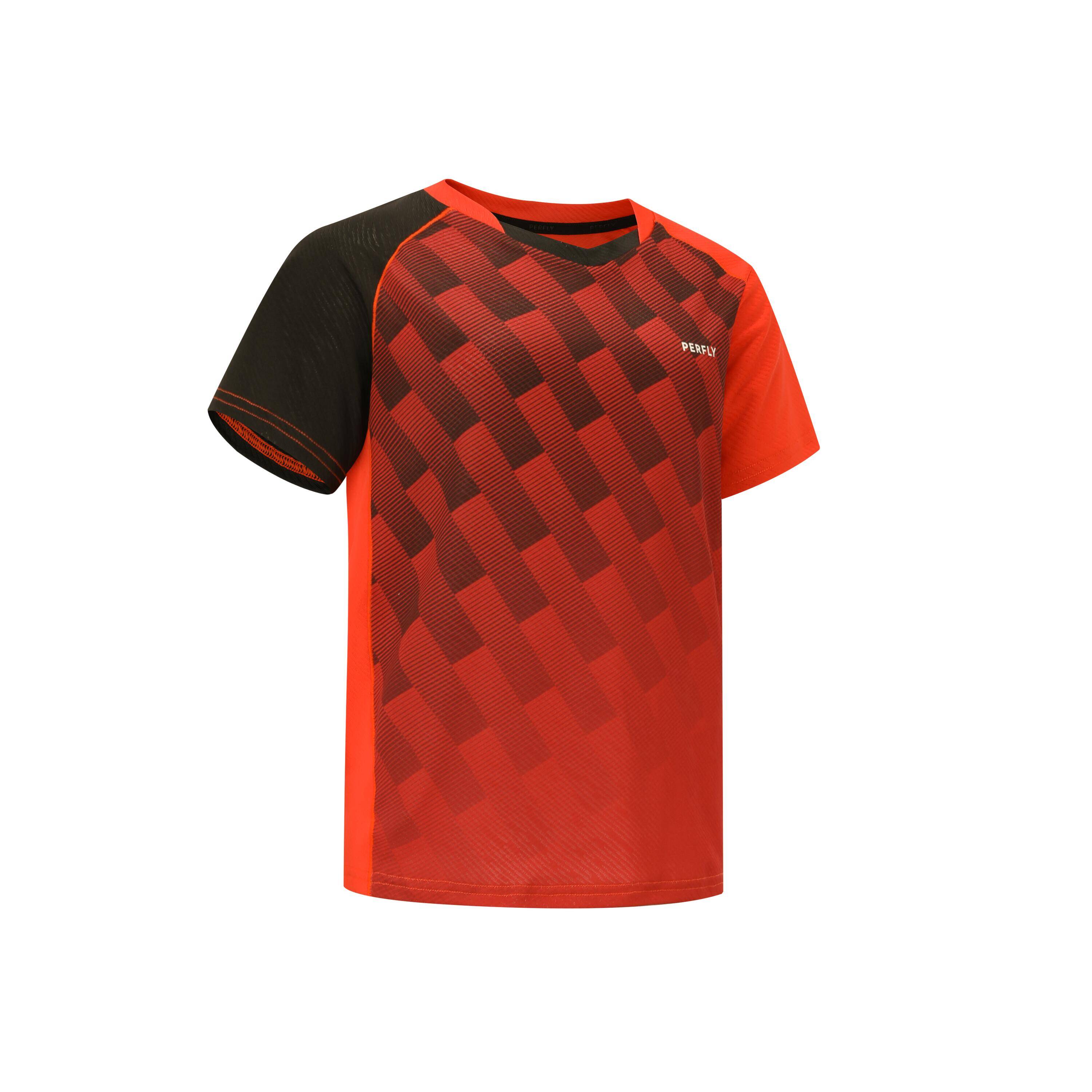 LITE Badminton T-shirt 560 Junior Red Black -  1