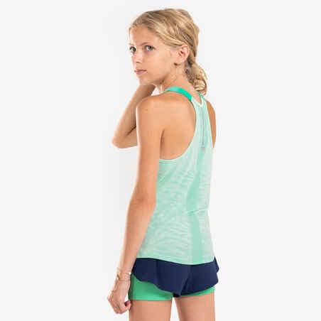 Girls' seamless KIPRUN 900 running tanktop - light green