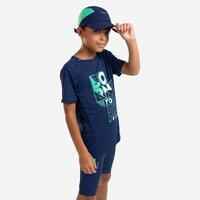 Kids KIPRUN Dry+ 500 running T-shirt - navy green