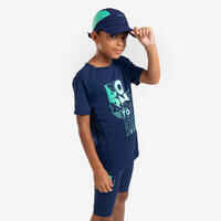 RUN DRY breathable kid's running cap - Navy Green