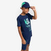 Ademende hardlooppet voor kinderen Run Dry marineblauw/groen