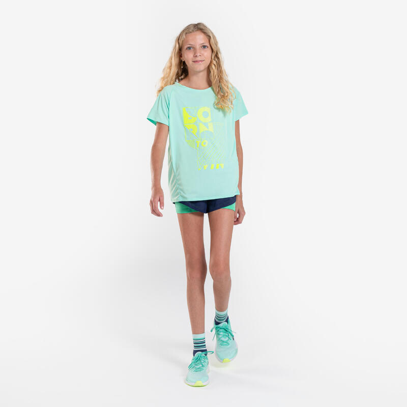 Dívčí běžecké tričko prodyšné Kiprun Dry+ 500