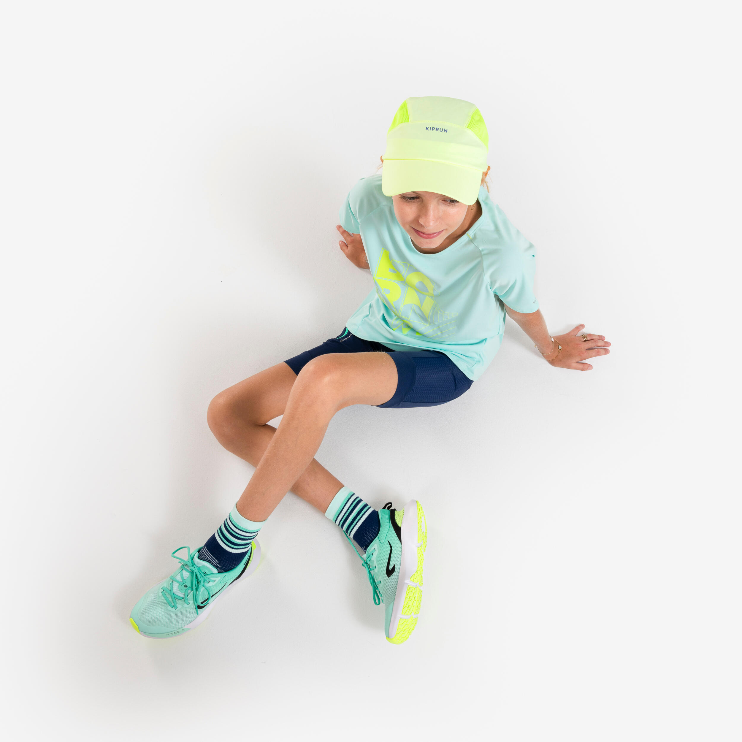 RUN DRY breathable children's running cap - yellow 5/8