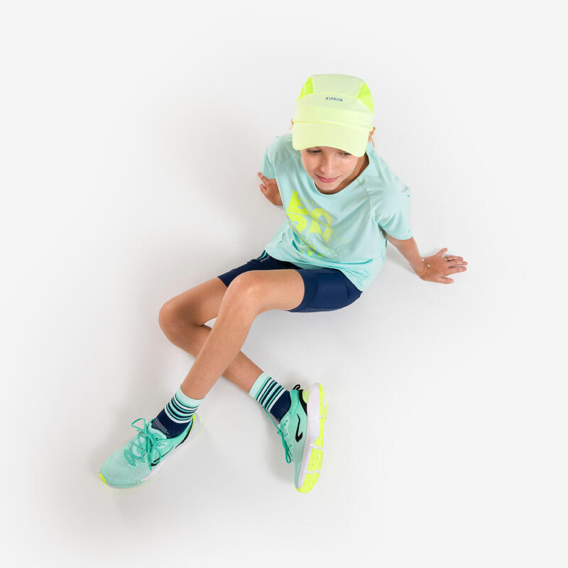 Casquette de running Enfant respirante - KIPRUN Run dry jaune