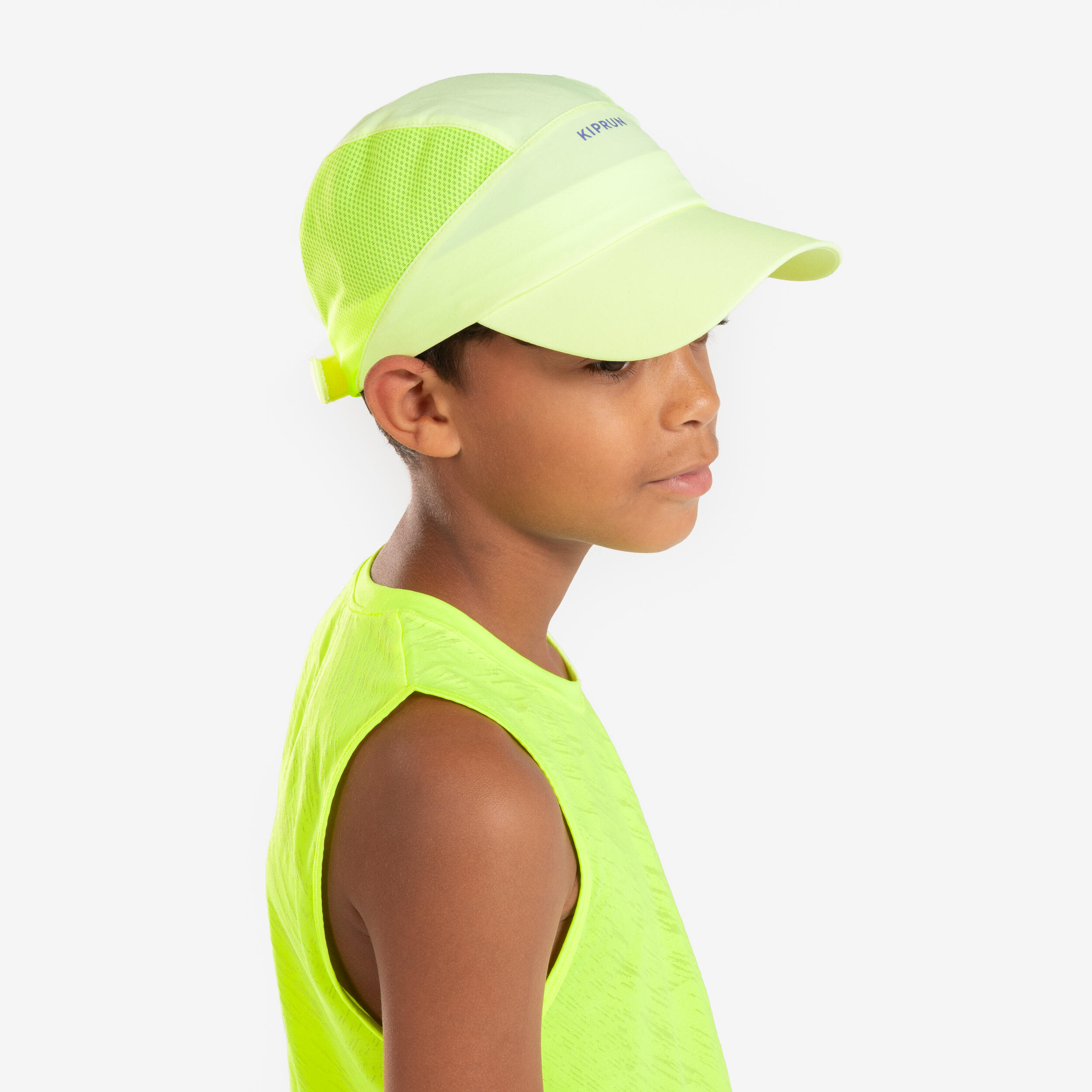 KIPRUN RUN DRY breathable children's running cap - yellow