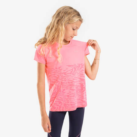 Kaos Lari Anak Perempuan KIPRUN CARE 900 Seamless - Pink