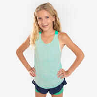 Girls' seamless KIPRUN 900 running tanktop - light green