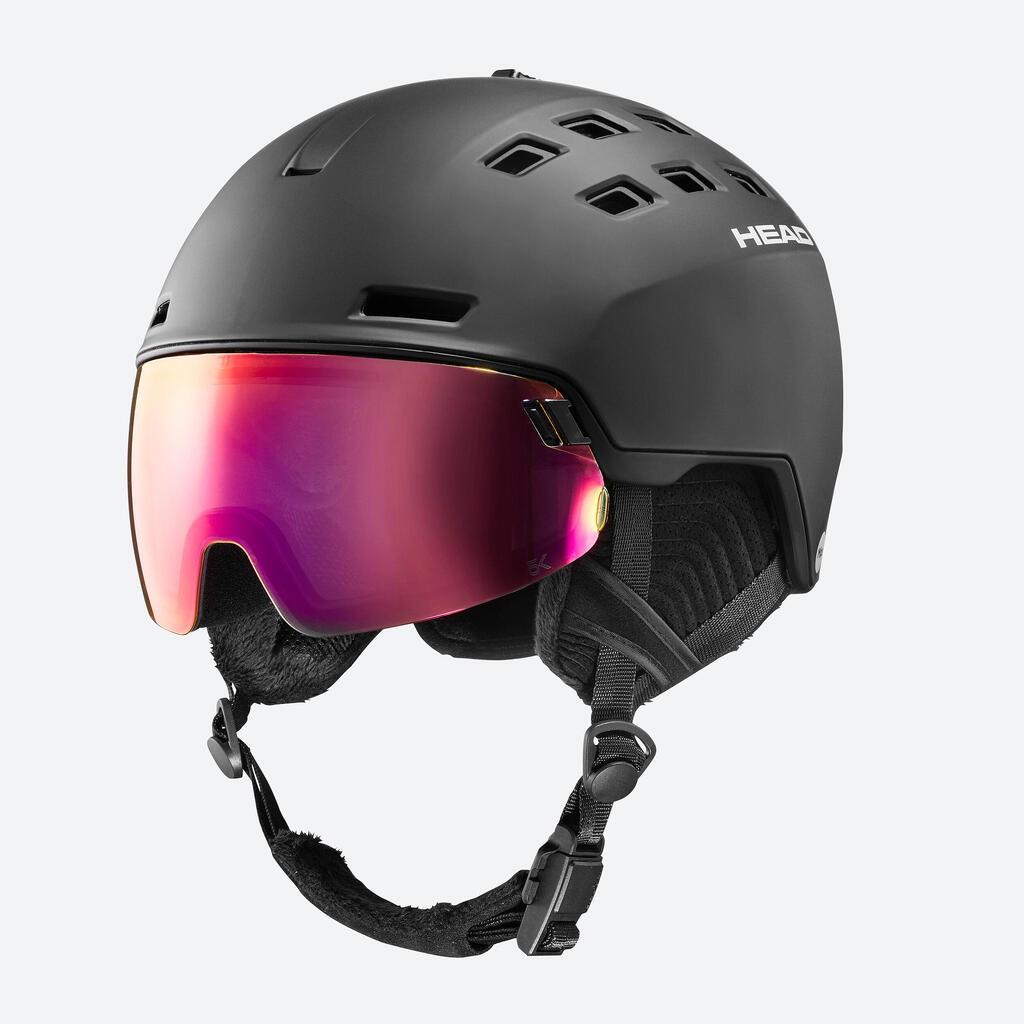 Skihelm mit Visier - Head Radar MIPS schwarz 