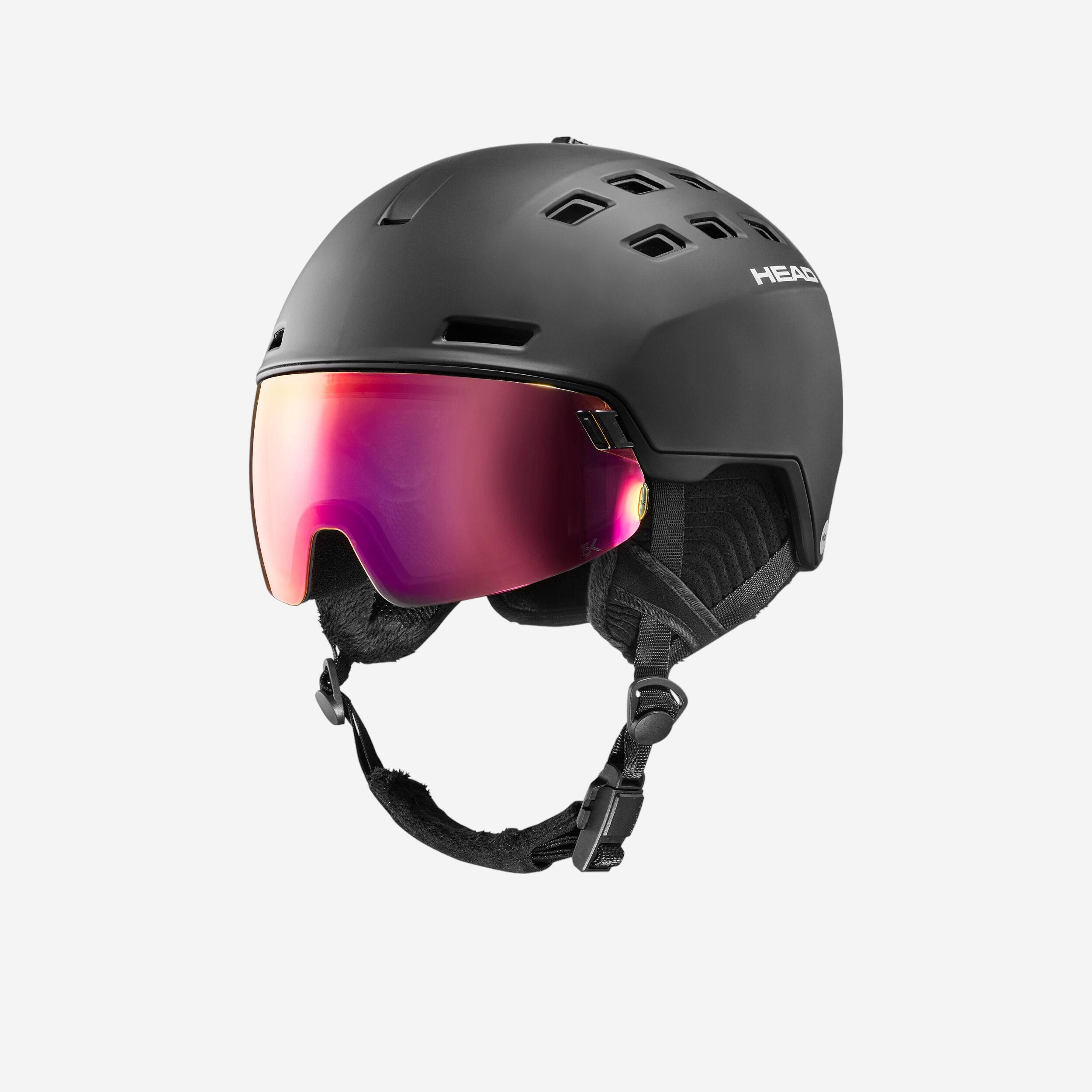 Skihelm Mit Visier Erwachsene - Radar MIPS Head Schwarz - Decathlon