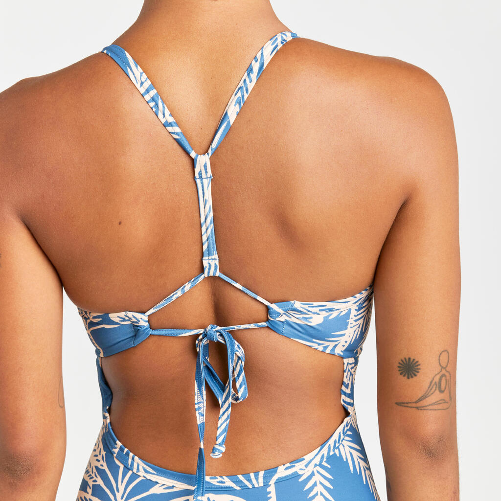 Women's one-piece swimsuit - Bea palmer blue