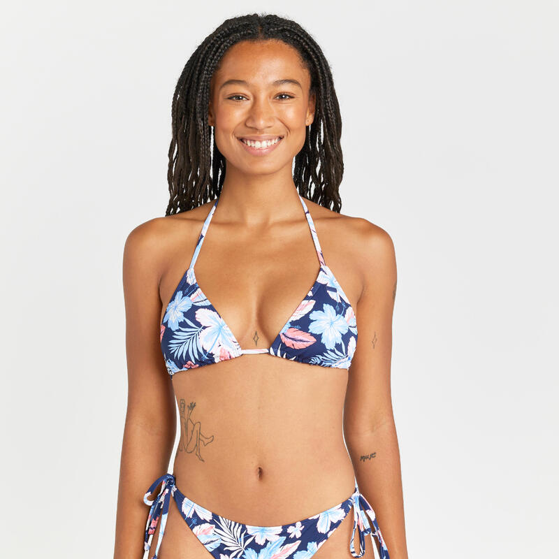 Haut de maillot de bain triangle Femme - Flower bleu