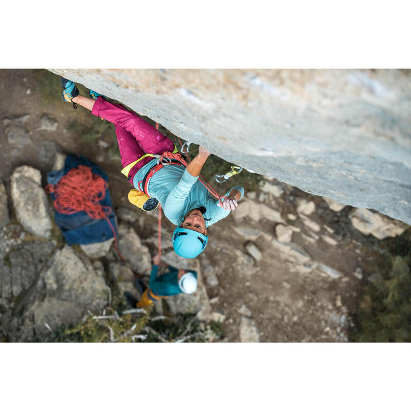 CHAUSSON D'ESCALADE - VERTIKA FEMME BLEU/OCRE