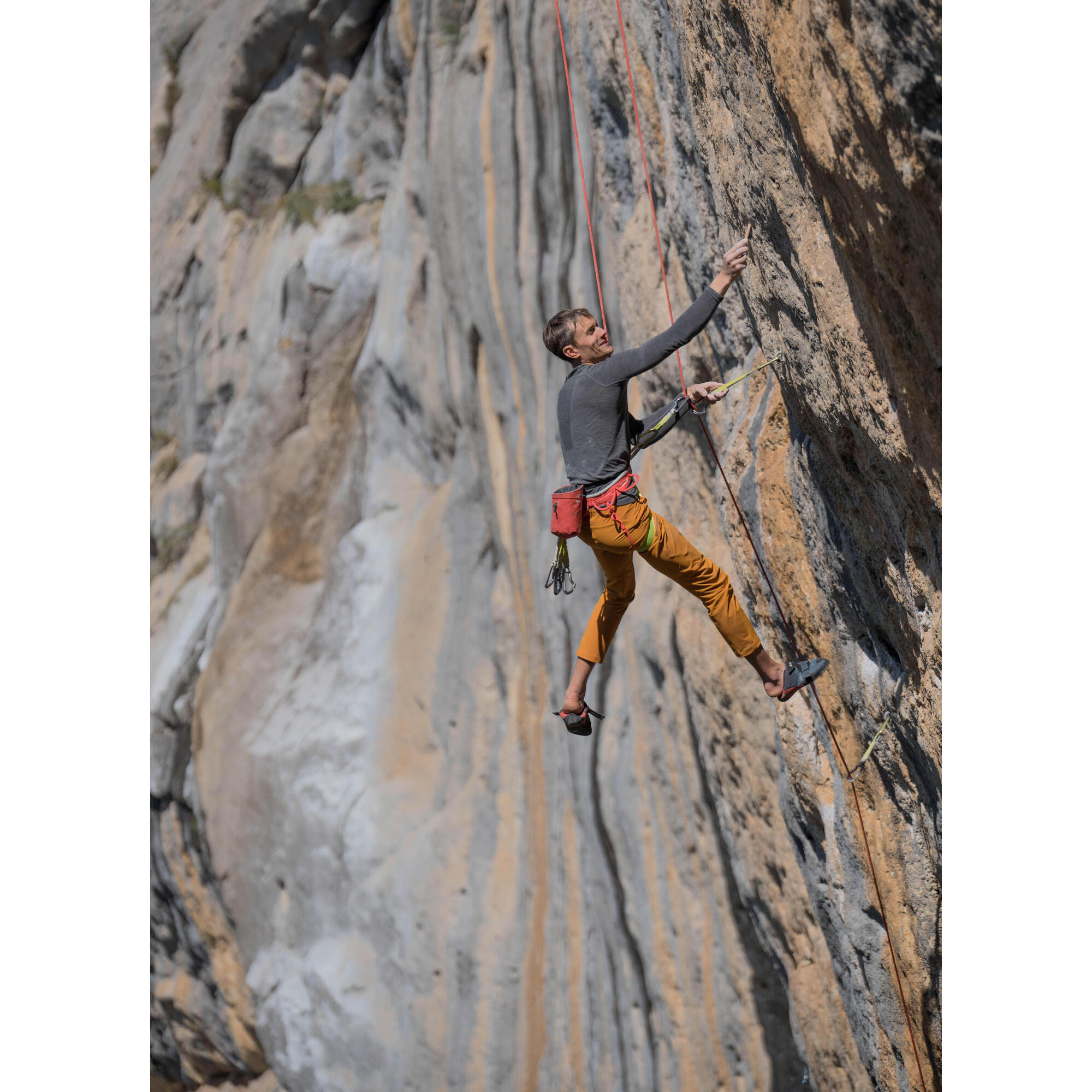 Uomo Pantaloni da arrampicata EDGE - OCRE