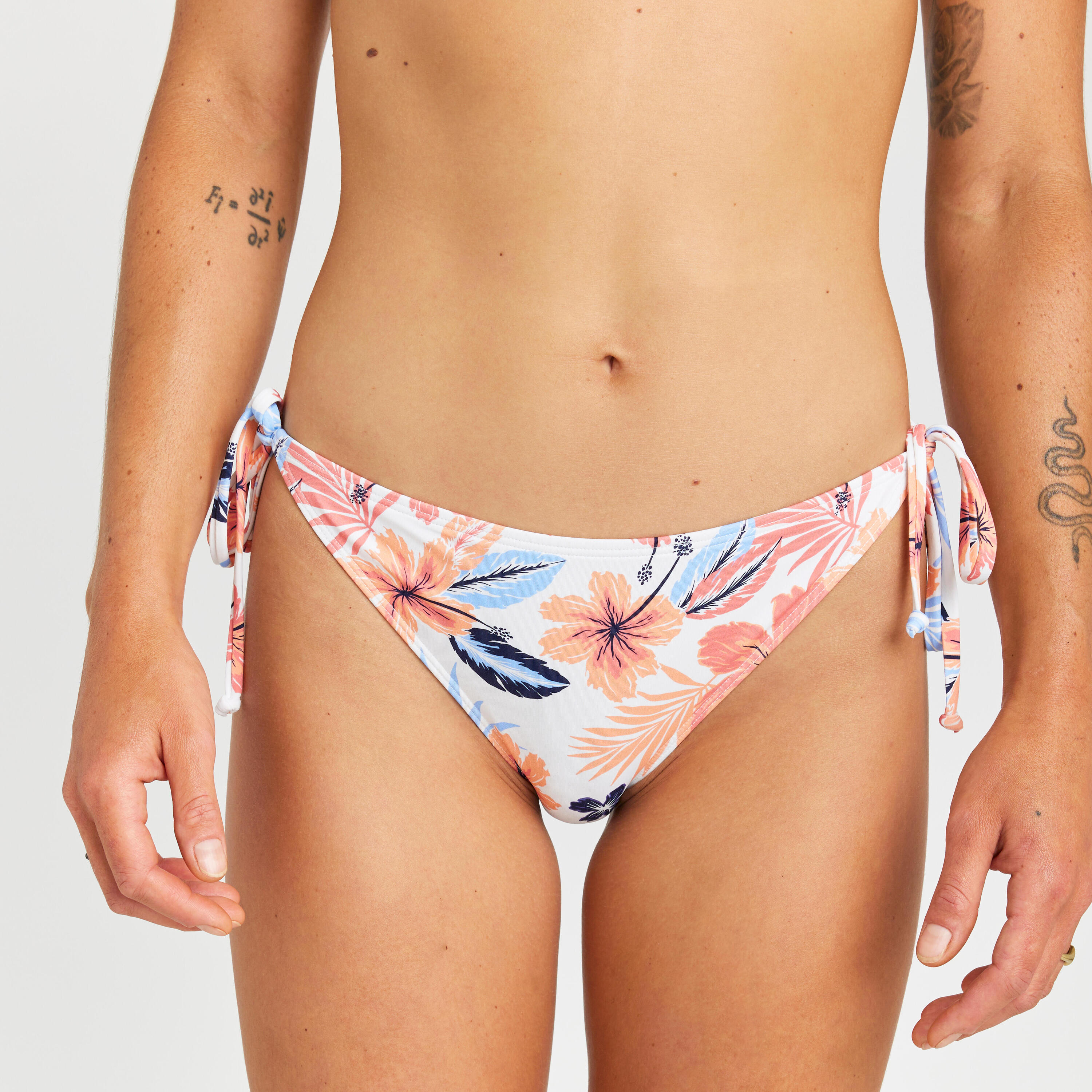 Bas de maillot de bain culotte Femme - Flower blanc 2/3