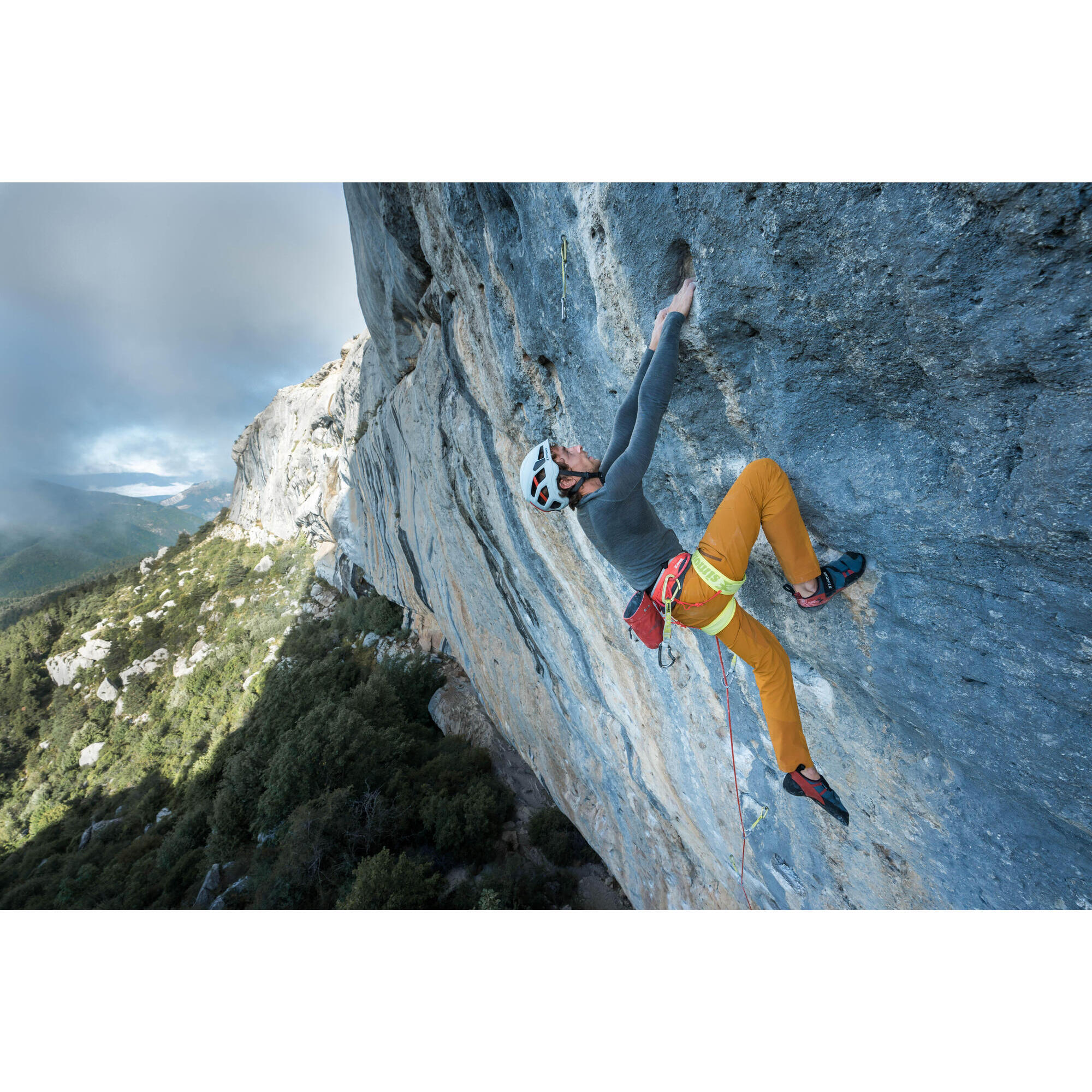 T-shirt da uomo a maniche lunghe in lana senza cuciture - ALPINISMO