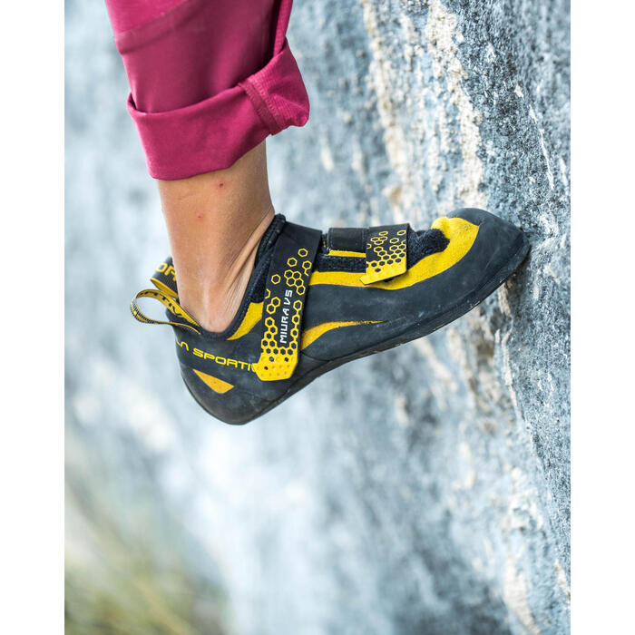 Chaussons D'Escalade GARRA KIME - Semelle Vibram - Cuir Qualité - Velcro